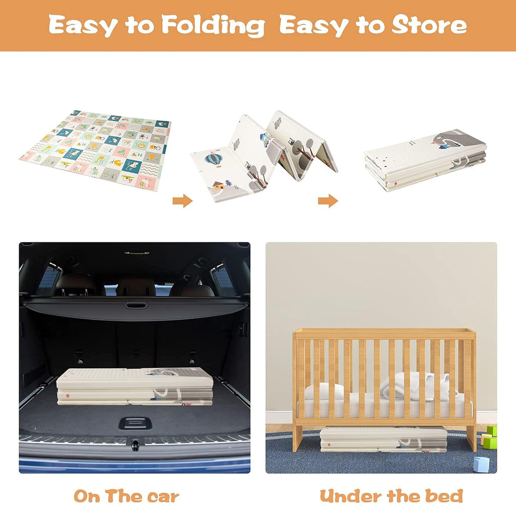 Extra Large Waterproof Foldable Baby Play Mat with Carry Bag O255