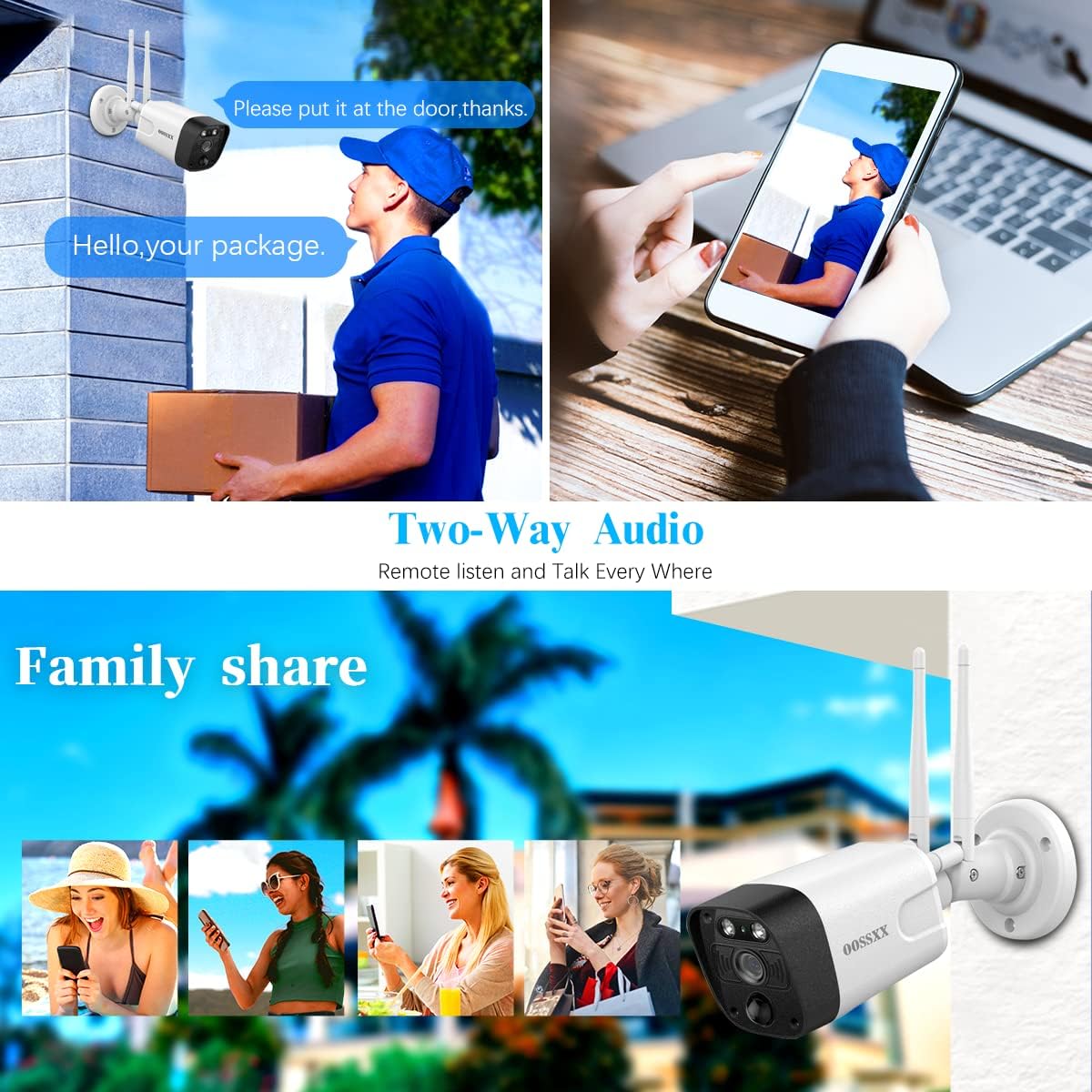2K 3.0MP Wireless Security Camera System, 8 Channel NVR with 4TB HDD C2520
