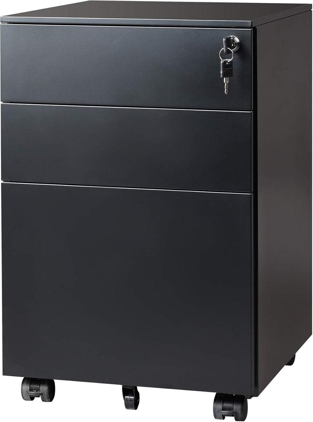 Black 3 Drawer Locking File Cabinet Z443938