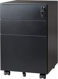 Black 3 Drawer Locking File Cabinet Z443938