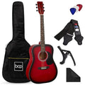41in Full Size All Wood Acoustic Guitar Starter Set with Case X179