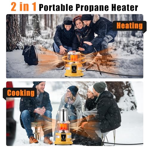 2 in 1 Propane Heater & Stove, 13000 BTU Portable Propane Heater with Handle M567102