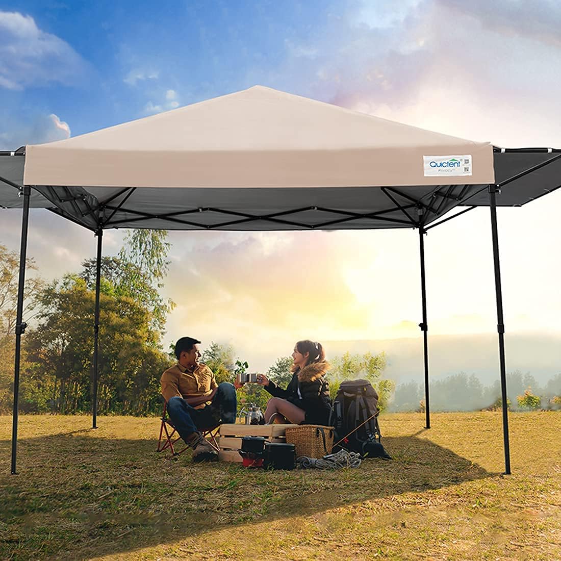 10x15.7 ft Pop up Canopy Tent with Wheeled Bag Q374
