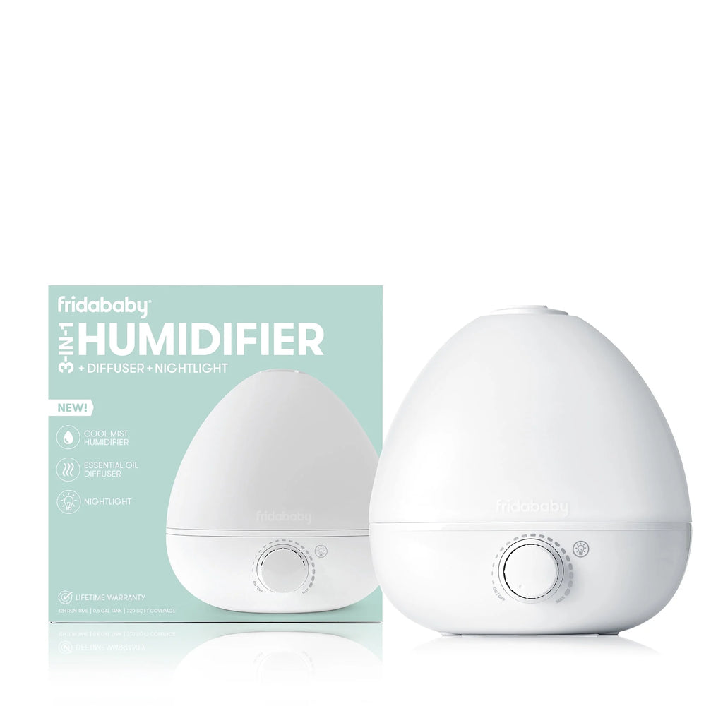 3 in 1 Cool Mist Humidifier Vaporizer Diffuser Nightlight White D968