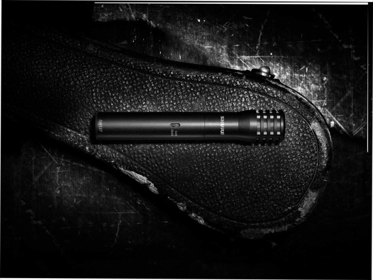 Cardioid Instrument Condenser Microphone with Thin Diaphragm, Low Self-Noise, Mic Clip and Zippered Pouch U318466