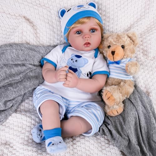 22 inch Lifelike Baby Doll with Feeding Accessories Doll Set L5292