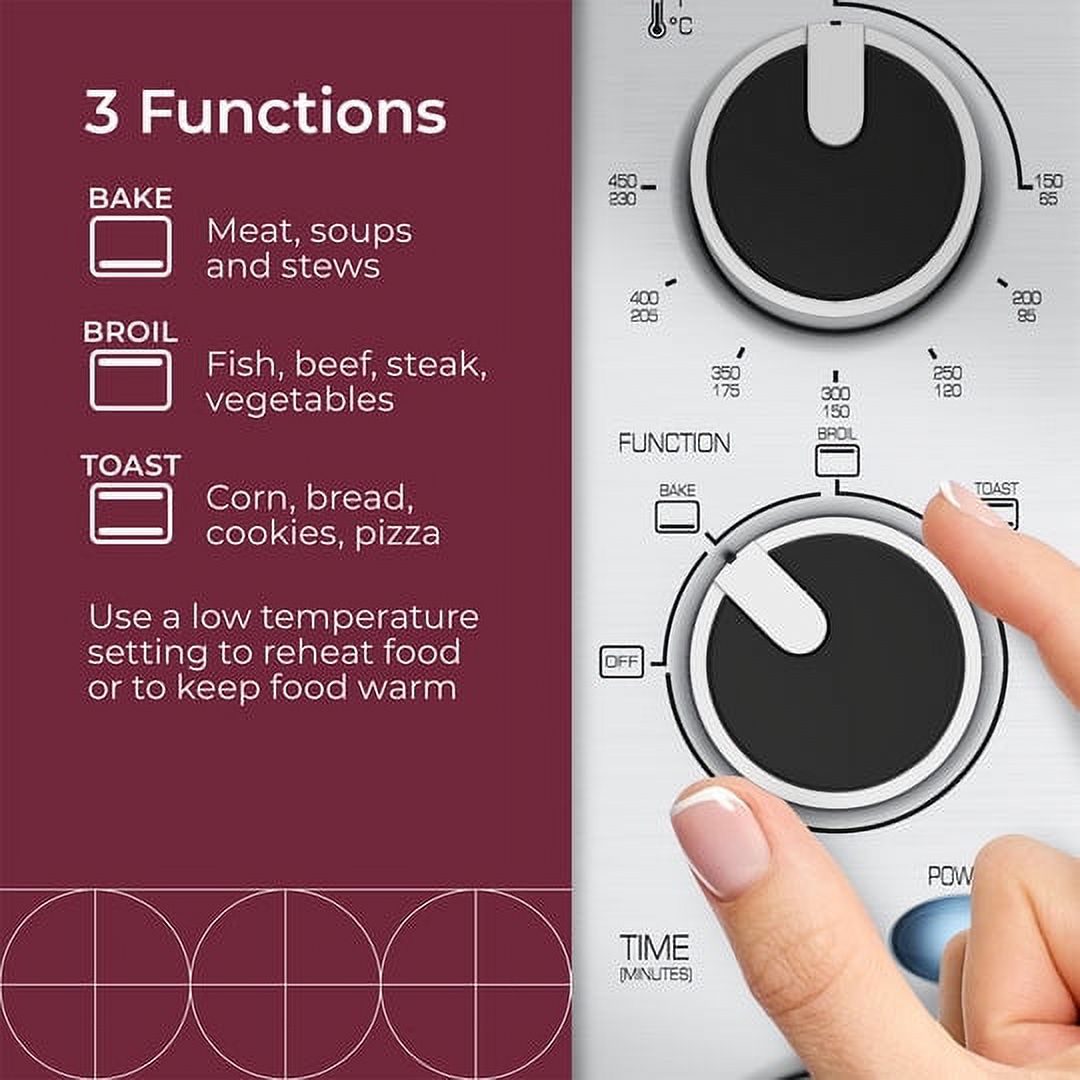 Stainless Steel 4 Slice Toaster Oven with 30 Minute Timer G6384