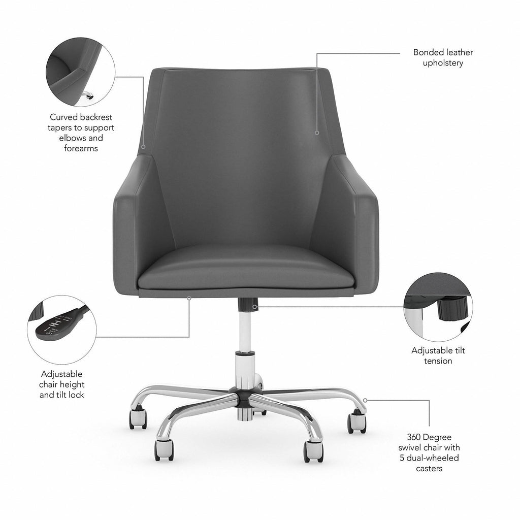L Shaped Desk and Chair Set in Storm Gray D13061