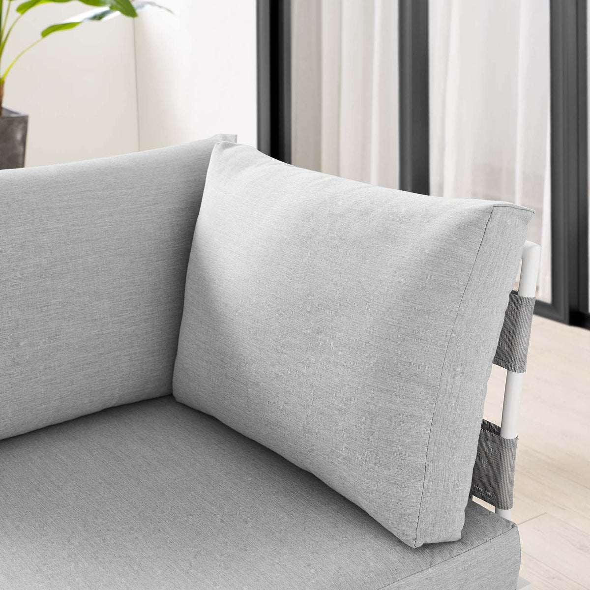 Grey Modern Outdoor Corner Chair Z5004