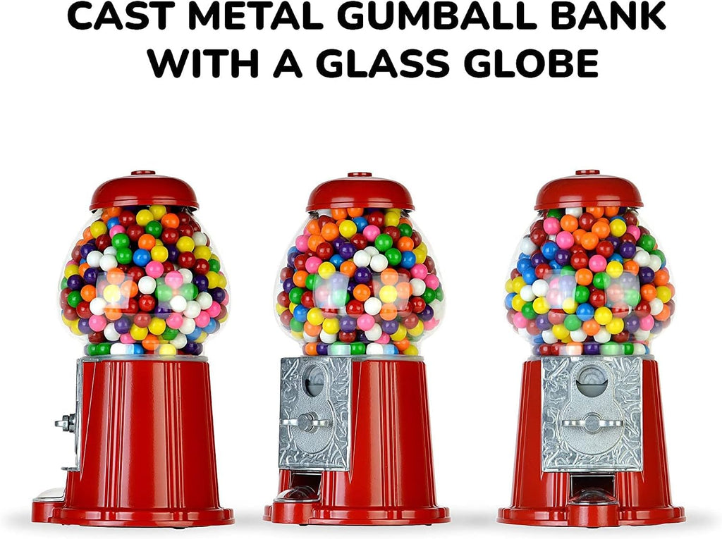 15 Inch Metal Gumball Vending Machine with Stand Q818