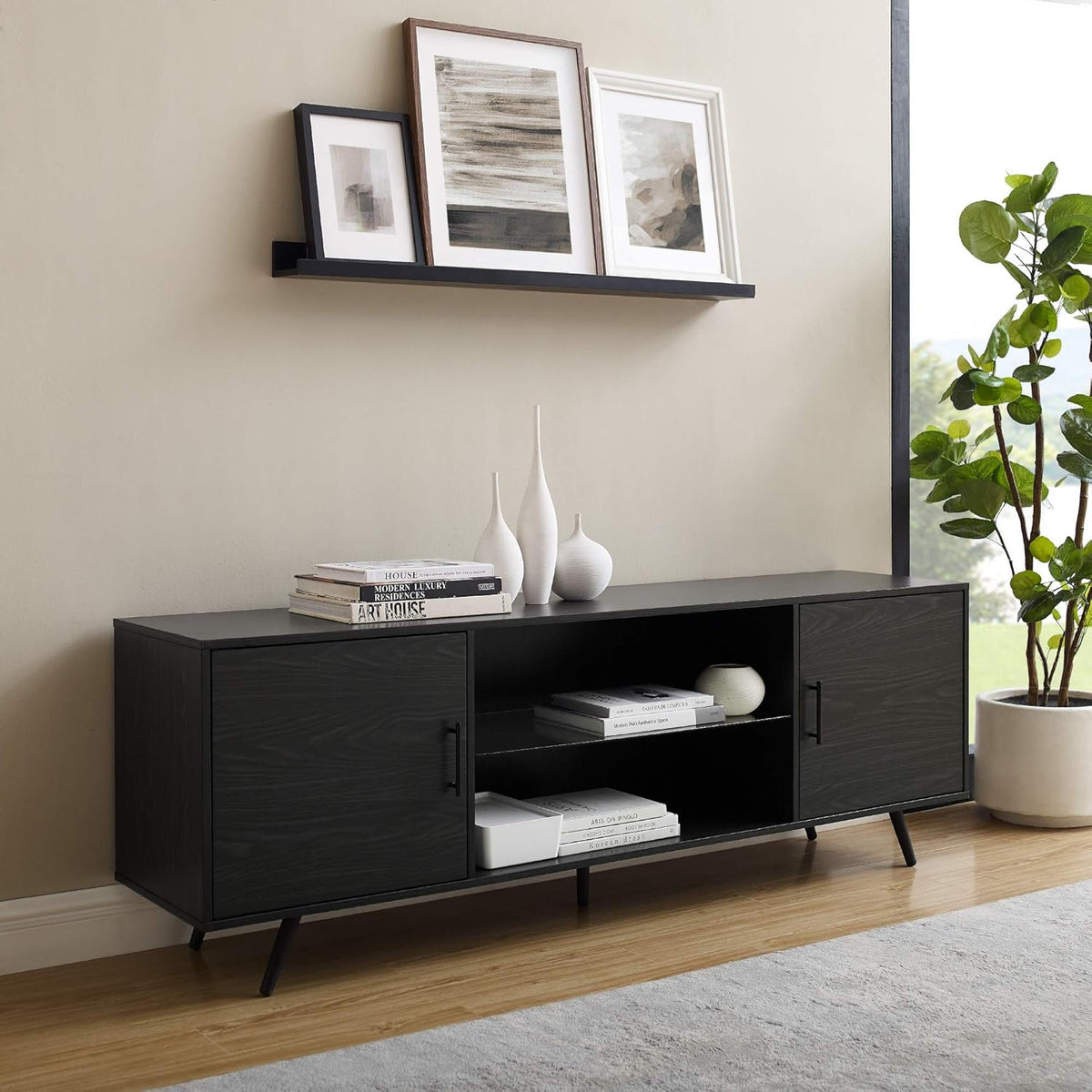Dark Walnut 2 Door Buffet P23669