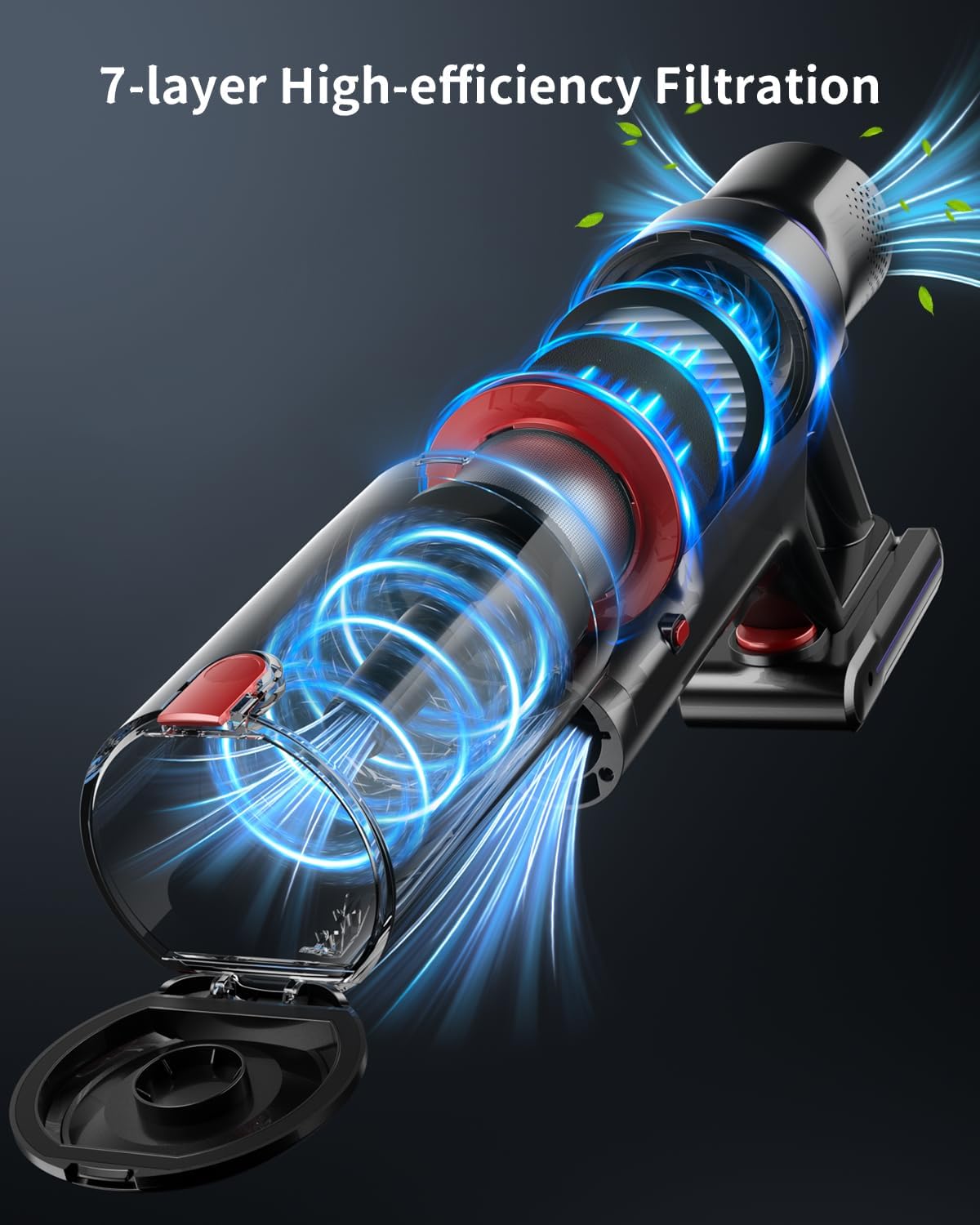 Cordless Stick Vacuum Cleaner with Touch Screen, Anti-tangle Brush B38699