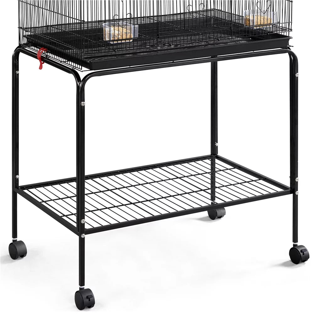 Black Flight Cage with Rolling Stand D8236