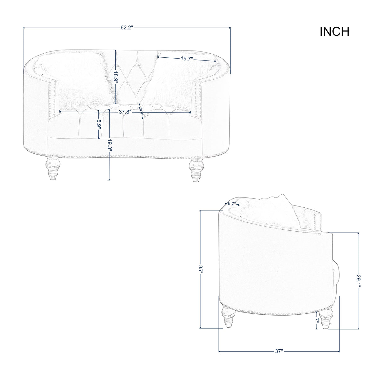 2 Piece Living Room Set F85255