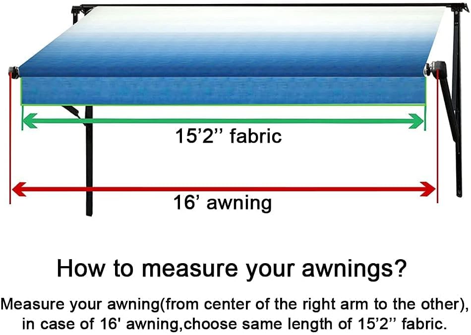 16 Feet Black Vinyl RV Awning Replacement T897565