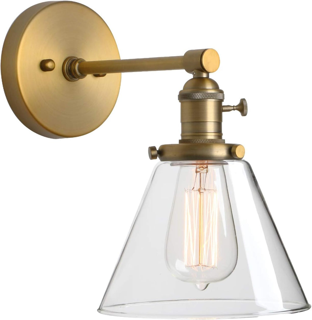 Black Industrial Wall Sconce Light with 7.3 Inches Cone Canopy P400718