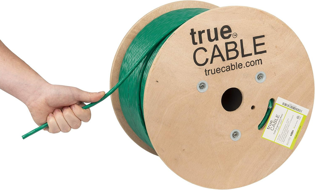 1000ft White 23AWG 4 Pair Solid Bare Copper Bulk Ethernet Cable I10408