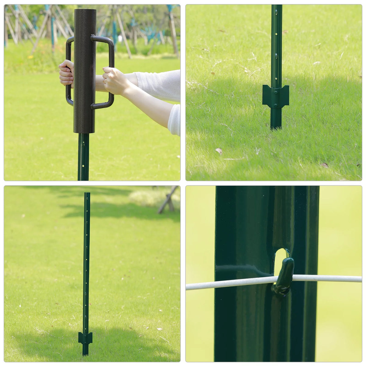 7 Feet Metal Fence Post Pack of 10 G102585