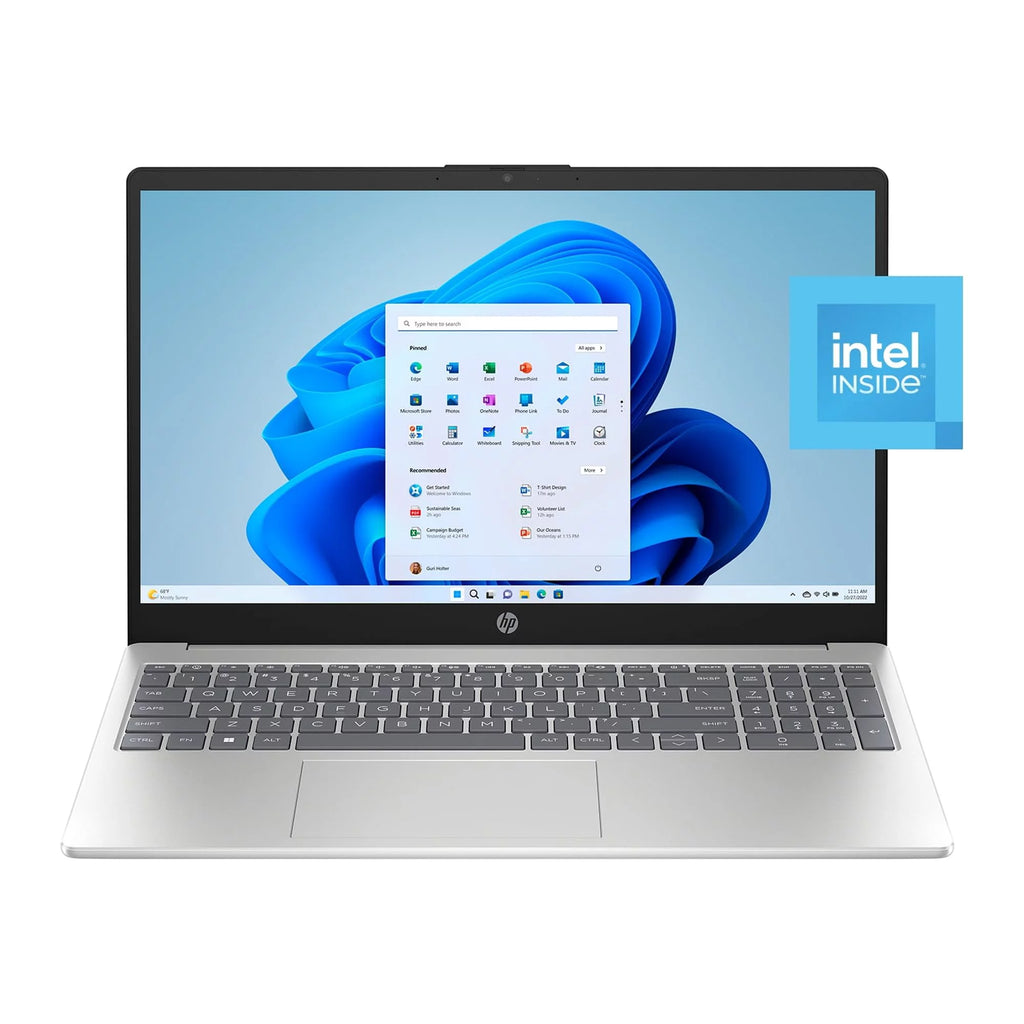 15.6" Laptop, Intel Processor N200, 4GB RAM, 128GB UFS, Natural Silver, Windows 11 Home P25746