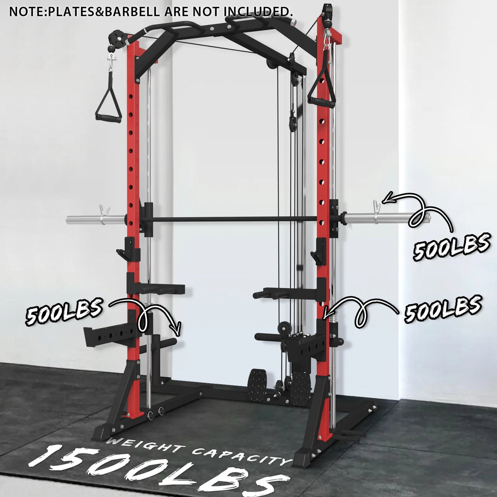Smith Machine Squat Rack with Cable Crossover System O930997
