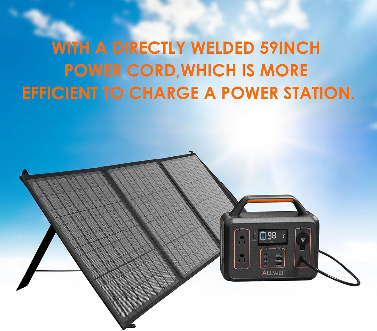 60W Portable Foldable Solar Panel W3167