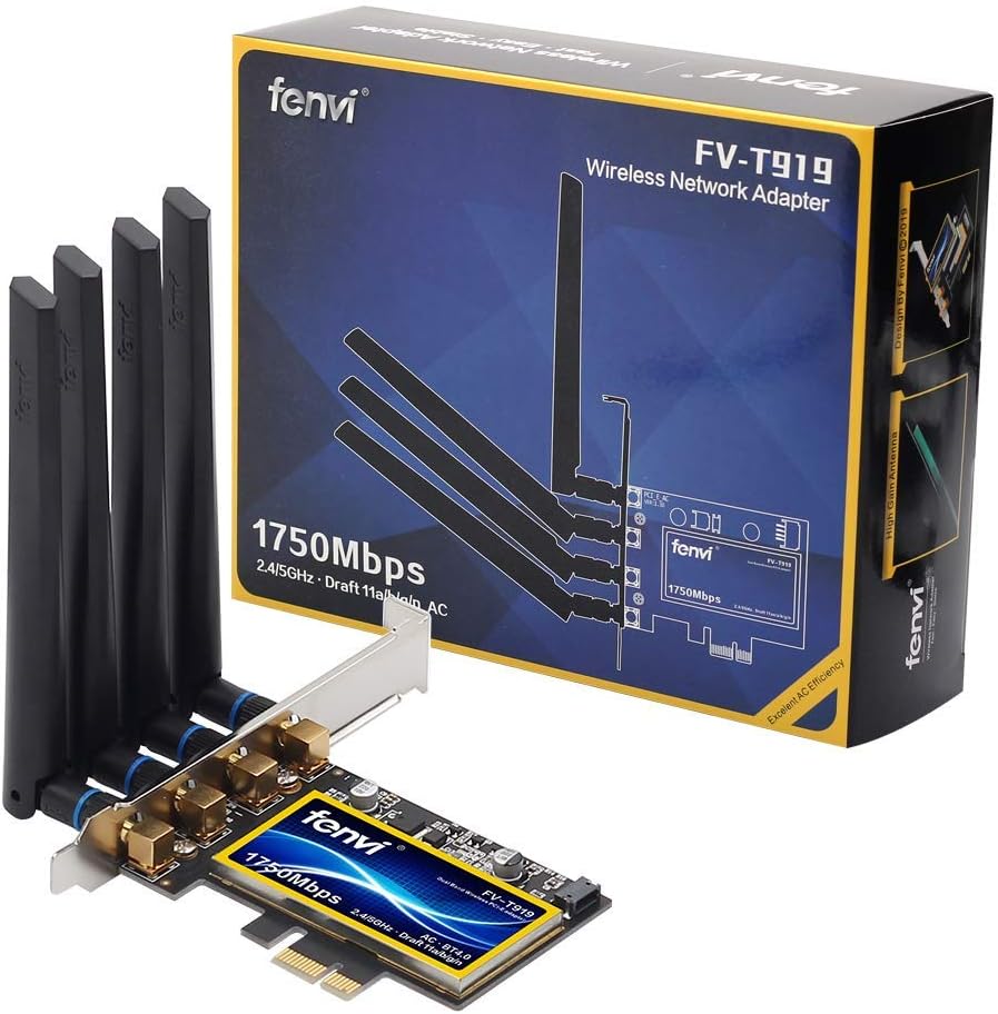 PCI-E WiFi Adapter 1750Mbps Dual Band 802.11ac BT4.0 E319