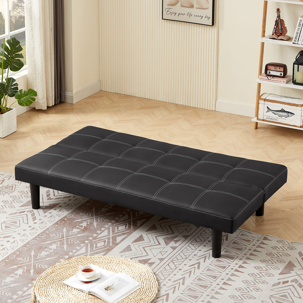 Black PU Convertible Sofa Bed M71558