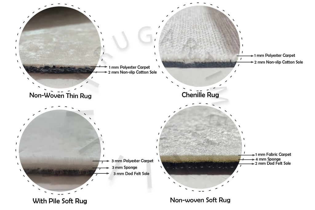 2'x3' Shimmery Marble Printed Rug F519