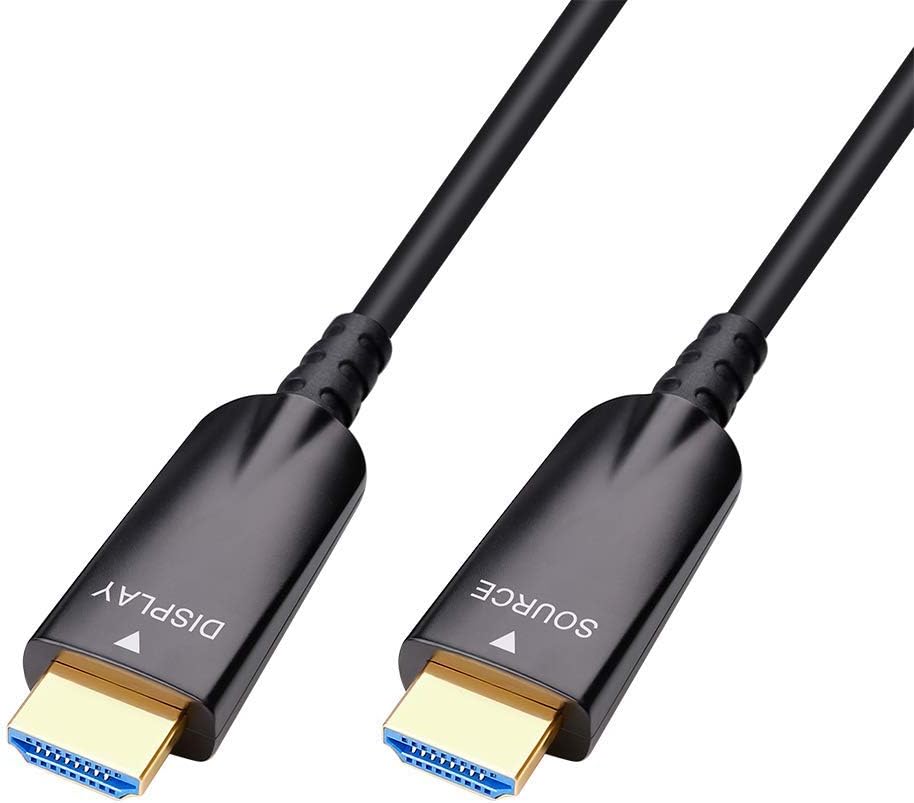 100ft Fiber Optic HDMI Cable 4K 30Hz 1080p 60Hz Black Pack of 2 R359