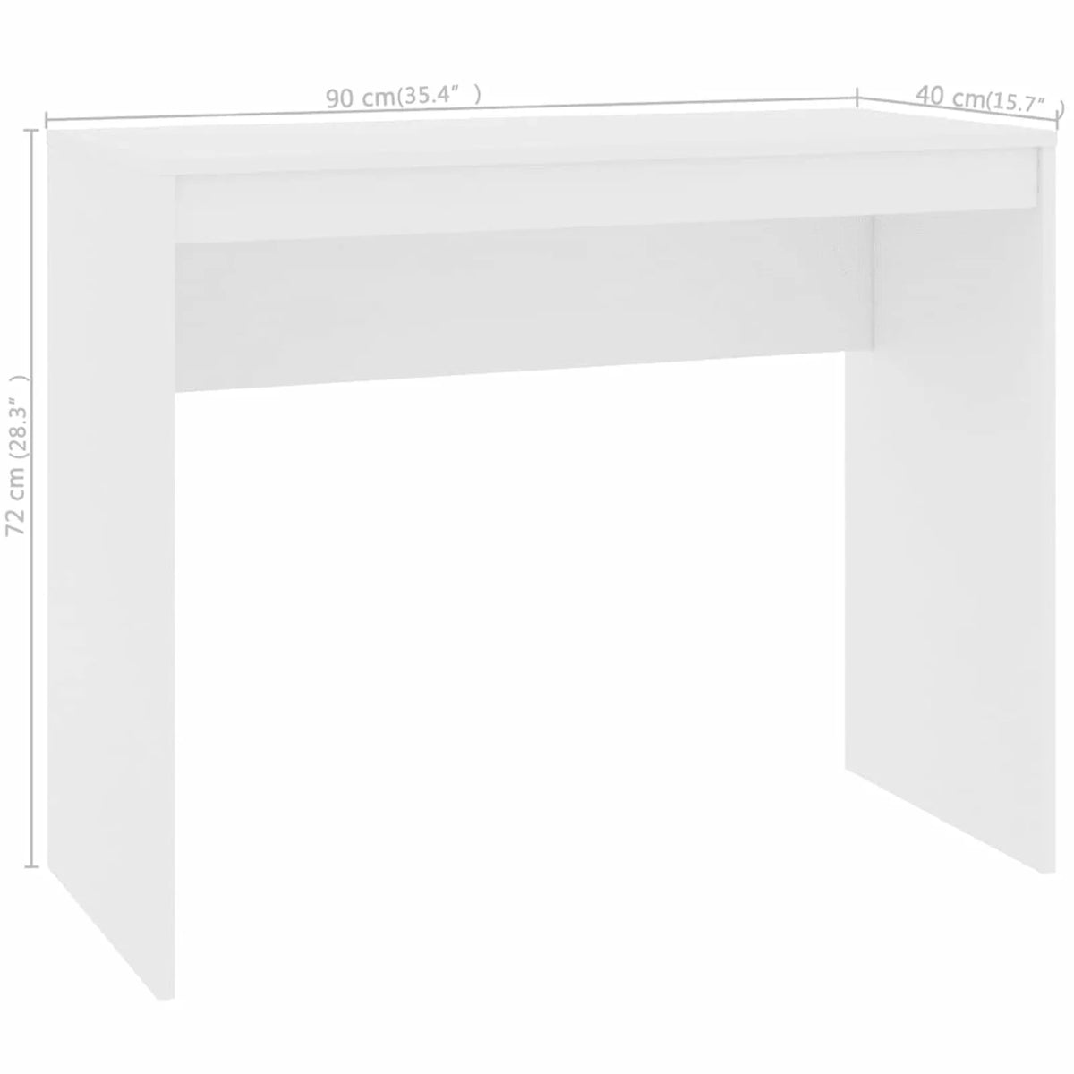 White Chipboard Computer Desk U69520