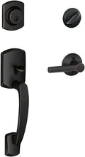Matte Black Single Cylinder Handleset and Lever A775
