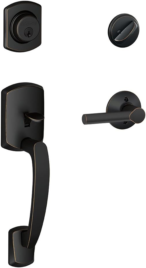 Matte Black Single Cylinder Handleset and Lever A775