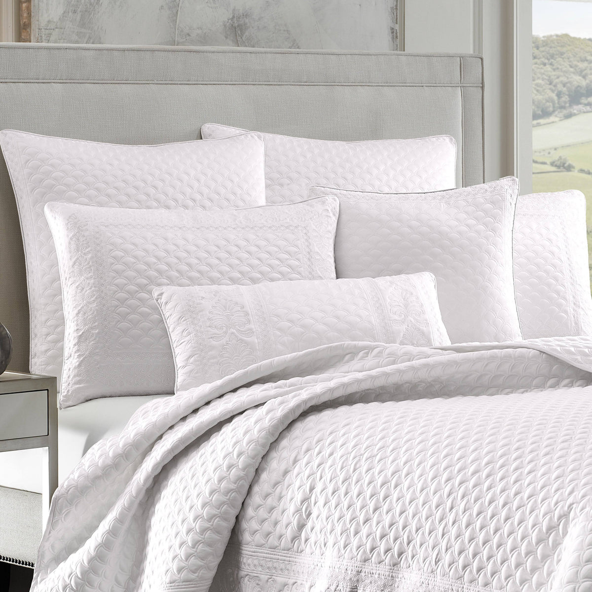 Taupe Full/Queen Coverlet W448