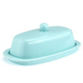 8 Inch White Ceramic Butter Dish with Lid Y20302