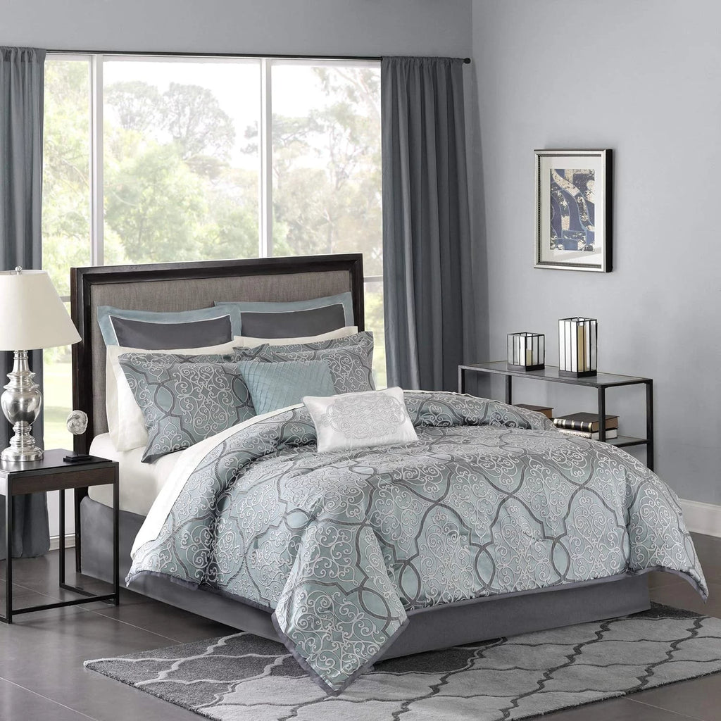 Blue 12 Piece Bed In A Bag Comforter Set E404719