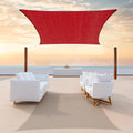 Red Square Sun Shade Sail Canopy Mesh Fabric 190 GSM P9027