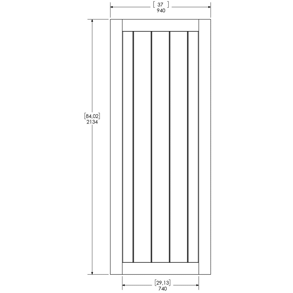 Rustic Unfinished Pine Barn Door Slab G78822