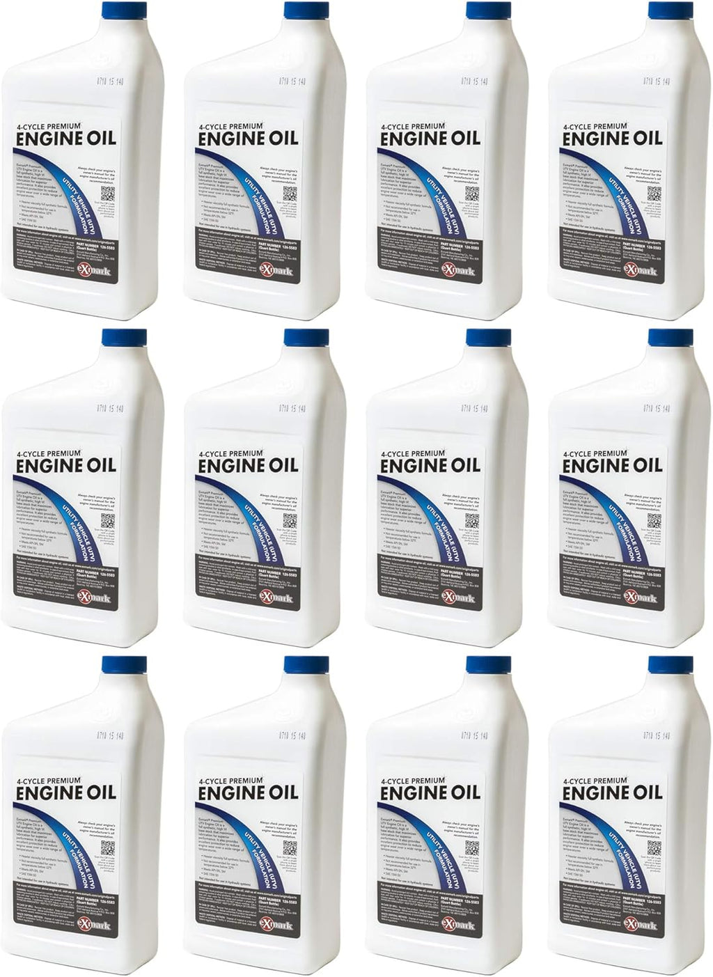 12 Pack UTV Engine Oil 15W-50 Quart Bottle N91783