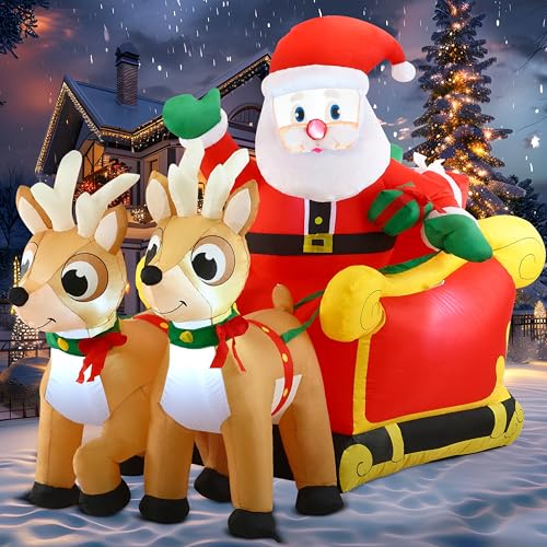 6 FT Inflatable Christmas Yard Decoration with Built-in LED A21129