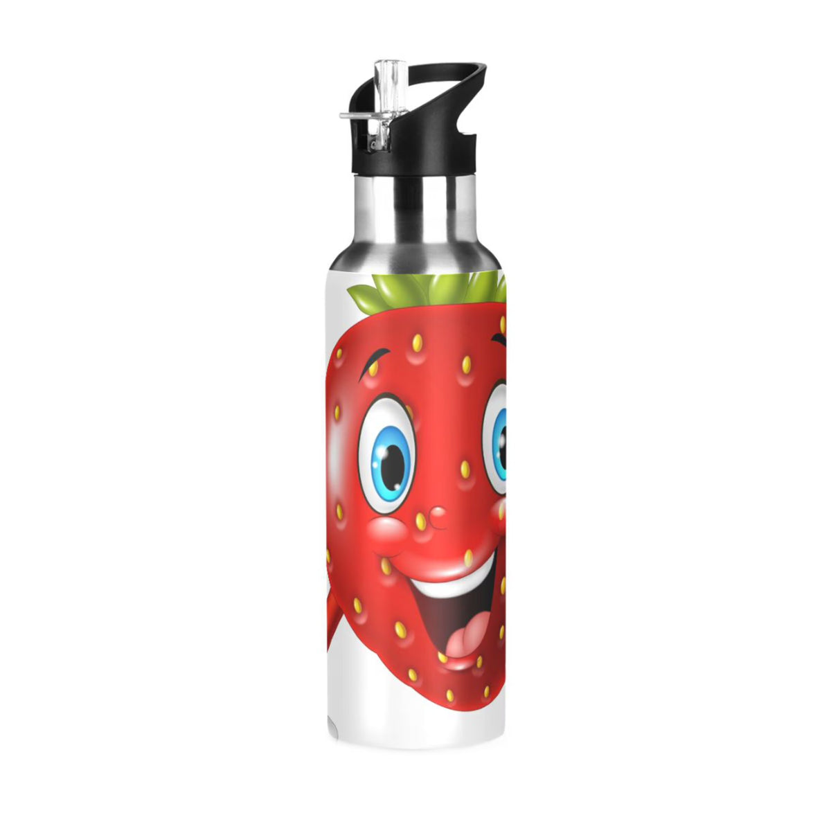 Strawberry Stainless Steel Insulated Water Bottle with Straw Lid K57225