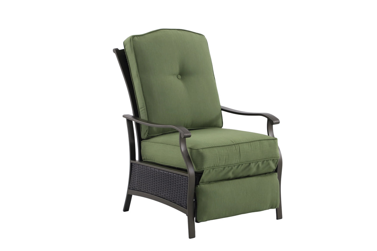 Green Steel Outdoor Recliner L9706