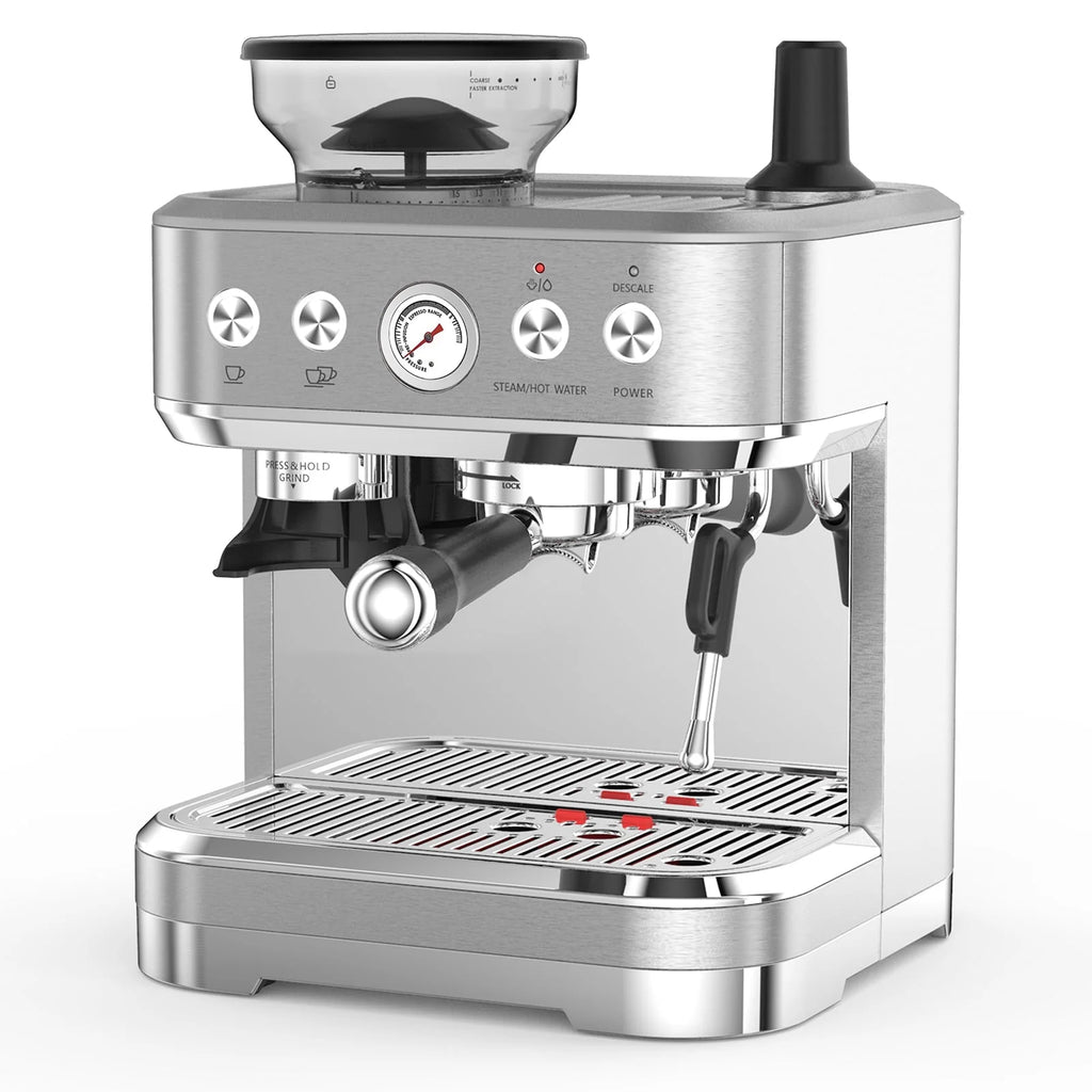 15 Bar Espresso Machine with Grinder & Milk Steamer M96591