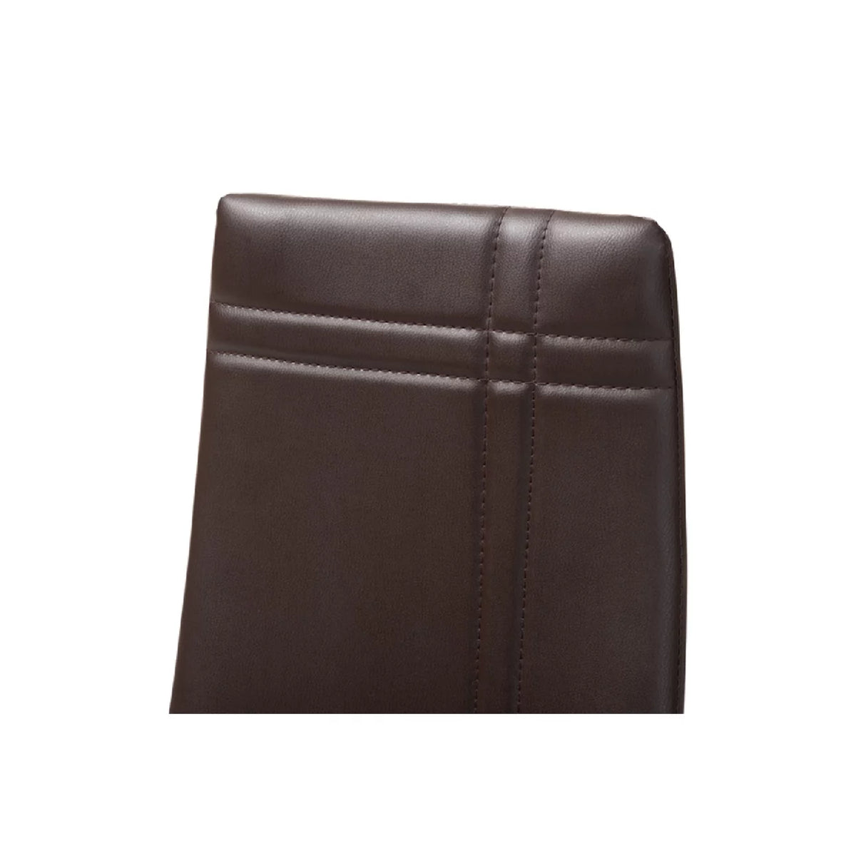 Brown Faux Leather Upholstered Dining Chair Set of 4 C824