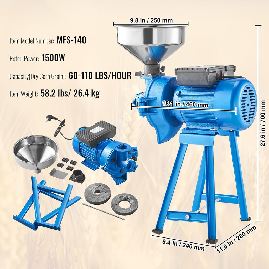 1500W Electric Grain Mill Grinder W94103