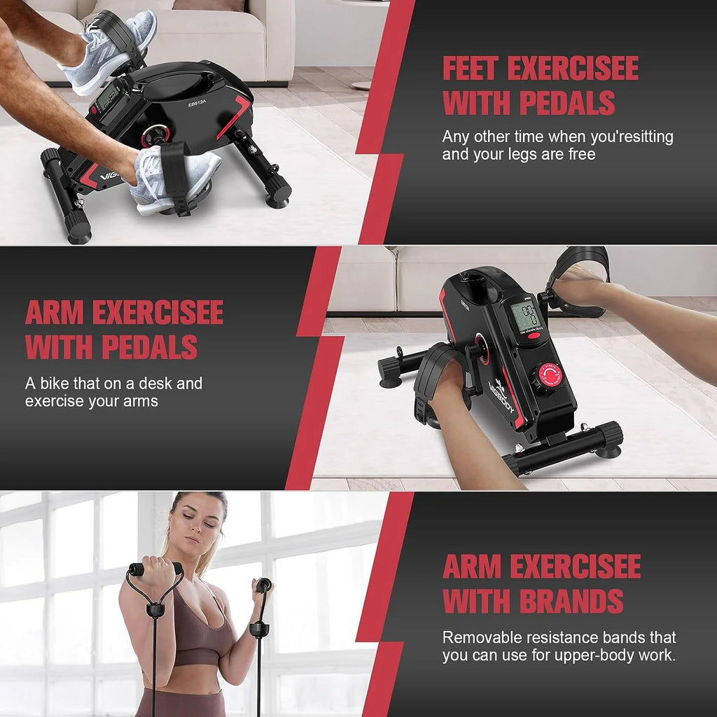 Under Desk Magnetic Mini Exercise Bike Y76382