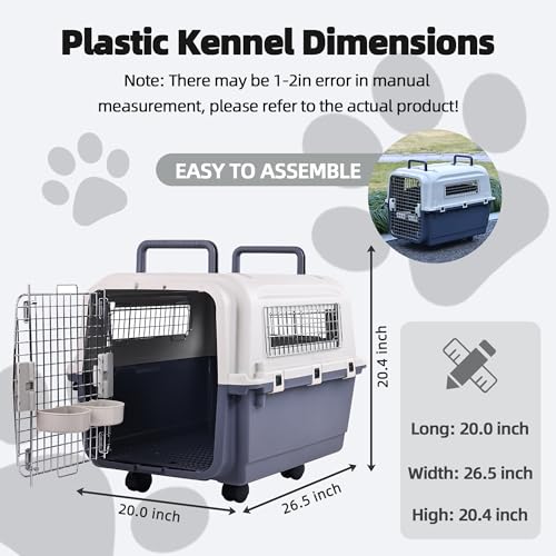 Plastic Airline Approved Travel Dog Crate, Medium X51977