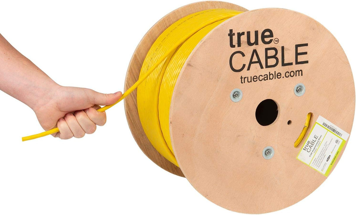 1000ft White 23AWG 4 Pair Solid Bare Copper Bulk Ethernet Cable I10408