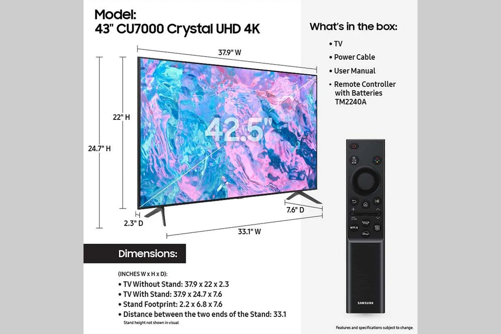 43 Class Crystal UHD 4K Smart TV B518045