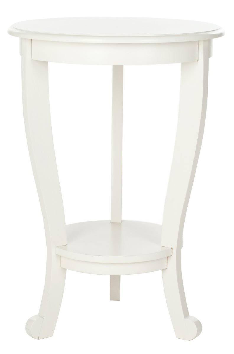 Distressed Black Pedestal Side Table A608