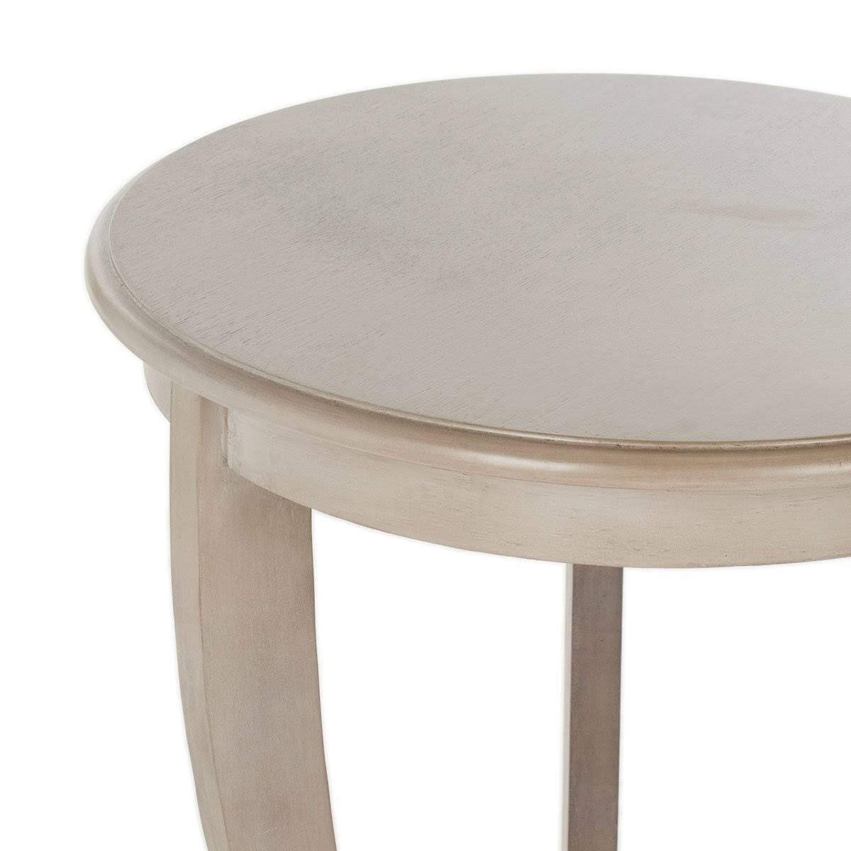 Distressed Black Pedestal Side Table A608